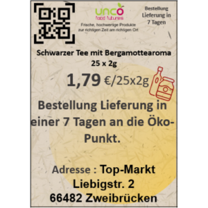 Schwarzer Tee mit Bergamottearoma 25 x 2g