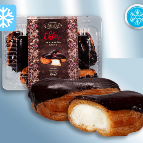 Brandteiggebäck mit Füllung, in kakaohaltiger Glasur 200 g