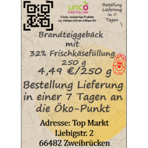 Brandteiggebäck mit 32% Frischkäsefüllung 250 g