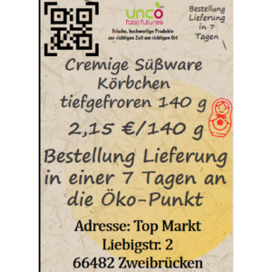 Cremige Süßware Körbchen tiefgefroren 140 g