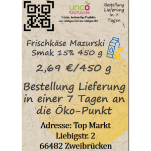 Frischkäse Mazurski Smak 15% 450 g