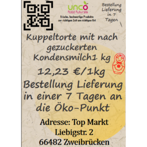 Kuppeltorte mit nach gezuckerten Kondensmilch1 kg