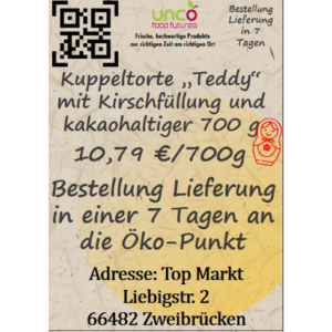 Kuppeltorte "Teddy" mit Kirschfüllung und kakaohaltiger 700 g