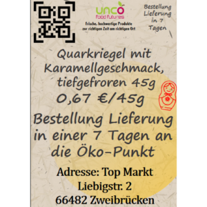 Quarkriegel mit Karamellgeschmack, tiefgefroren 45g