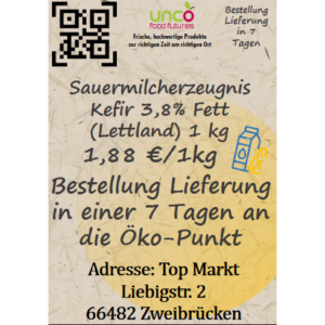Sauermilcherzeugnis Kefir 3,8%  Fett (Lettland) 1 kg