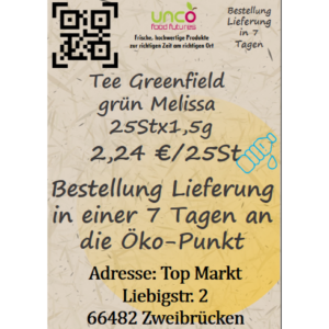Tee Greenfield grün Melissa 25Stx1,5g
